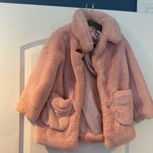 Pink Faux Fur Coat